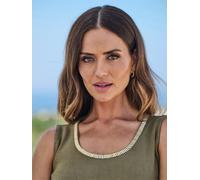 Strickpullover HEINE "Twinset", Damen, Gr. 34, oliv, 80% Viskose, 20% Polyamid, unifarben, Pullover Strickpullover (82671657-34) oliv