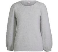Strickpullover "Pullover", Damen, Gr. 48, grau (hellgrau), 74% Polyamid, 16% Viskose, 10% Polyester, LINEA TESINI BY HEINE, unifarben, Pullover Strickpullover (38756926-48) hellgrau