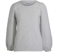 Strickpullover "Pullover", Damen, Gr. 48, grau (hellgrau), 74% Polyamid, 16% Viskose, 10% Polyester, LINEA TESINI BY HEINE, unifarben, Pullover Strickpullover (38756926-48) hellgrau