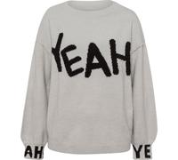 Strickpullover hellgrau-meliert 36 Polyacryl, Polyester, Elasthan