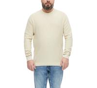 Strickpullover, Herren, Gr. 4XL, beige (anthrazit), Strick, Obermaterial: 100% Baumwolle, S.OLIVER MEN BIG SIZES, unifarben, lässig geschnitten hüftbedeckend, Rundhals, Flachstrickbündchen, Pullover S