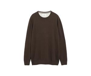 Strickpullover, Herren, Gr. 5XL, braun, Strick, Obermaterial: 100% Baumwolle, S.OLIVER MEN BIG SIZES, bestickt, unifarben, normal hüftbedeckend, Rundhals, Flachstrickbündchen, Pullover Strickpullover,