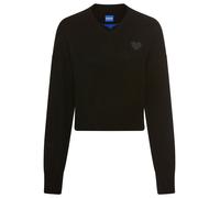 Strickpullover HUGO BLUE "Scutie", Damen, Gr. XL (42), open miscellaneous 982, Strick, Obermaterial: 50% Schurwolle, 50% Polyamid, Jacquardmuster, V-Ausschnitt, Rippstrickbündchen, Pullover Strickpull