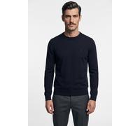 Strickpullover HUGO "San Celio", Herren, Gr. L, dunkelblau405, Strick, Obermaterial: 50% Baumwolle, 50% Polyacryl, unifarben, regular fit normal, Rundhals, Bündchen, Pullover Strickpullover, Rundhalsa