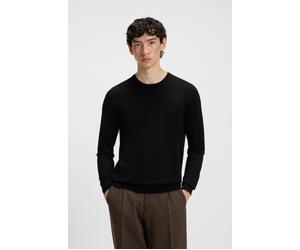 Strickpullover HUGO "San Cody", Herren, Gr. M, schwarz (schwarz001), Strick, Obermaterial: 72% Viskose, 28% Polyester, unifarben, regular fit normal, Rundhals, Bündchen, Pullover Strickpullover, Rundh