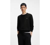 Strickpullover HUGO "Setallo", Herren, Gr. M, schwarz001, Strick, Obermaterial: 72% Viskose, 28% Polyester, unifarben, regular fit normal, Rundhals, Bündchen, Pullover Strickpullover, Feinstrick, Visk
