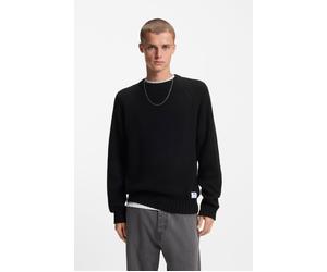Strickpullover HUGO "Sonnee", Herren, Gr. S, schwarz001, Strick, Obermaterial: 100% Baumwolle, unifarben, relaxed fit normal, Rundhals, Rippstrickbündchen, Pullover Strickpullover (35869544-S) schwarz