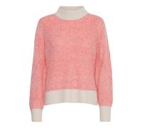Strickpullover ICHI "Langarm IHKAMARA", Damen, Gr. L, rot (calypso coral), Obermaterial: 52% Polyacryl PAN. 30% Polyester PES. 15% Alpaka WP. 3% Elasthan EL., Pullover Strickpullover (58588248-L) caly