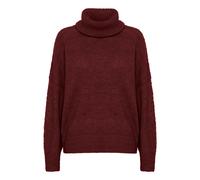 Strickpullover ICHI "Langarm IHKAMARA", Damen, Gr. L, rot (port royale), Obermaterial: 52% Polyacryl PAN. 30% Polyester PES. 15% Alpaka WP. 3% Elasthan EL., Pullover Strickpullover (23838229-L) port r