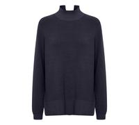 Strickpullover ICHI "Strickpullover IHBOSTON", Damen, Gr. S, blau (total eclipse), Obermaterial: 50% Viskose CV. 28% Polyester PES. 22% Nylon NY., Pullover Strickpullover (24701115-S) total eclipse