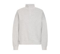 Strickpullover ICHI "Strickpullover IHKASANI", Damen, Gr. XS, grau (light grau melange), Obermaterial: 98% Baumwolle CO. 2% Viskose CV., Pullover Strickpullover (35263243-XS) light grau melange