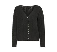 Strickpullover ICHI "Strickpullover IHLIYANNA", Damen, Gr. S, schwarz, Obermaterial: 37% Nylon NY. 30% Polyester PES. 27% Polyacryl PAN. 6% Elasthan EL., Pullover Strickpullover (42474065-S) schwarz