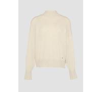 Strickpullover im Relaxed Fit mit Stehkragen 36 Beige