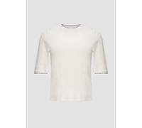 Strickpullover im Slim Fit mit Kontrastdetails 48 creme 2152623.0200.48