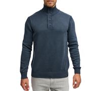 Strickpullover INDICODE "INNiels ½ Placket", Herren, Gr. L, blau (sky captain), Strick, Obermaterial: 100% Baumwolle, unifarben, regular fit, Pullover Strickpullover (86540828-L) sky captain