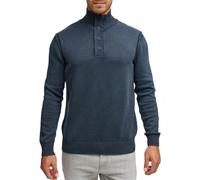 Strickpullover INDICODE "INNiels ½ Placket", Herren, Gr. L, sky captain, Strick, Obermaterial: 100% Baumwolle, unifarben, regular fit, Pullover Strickpullover (86540828-L) sky captain