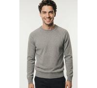 Strickpullover JACK & JONES "JCOFUSION KNIT CREW NECK", Damen, Gr. M, dunkelgrau melange, Strick, Obermaterial: 88% Polyester, 12% Nylon, meliert, relaxed fit normal, Rundhals, Rippbündchen, Pullover 