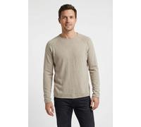 Strickpullover JACK & JONES "JJBREEZE KNIT CREW NECK", Herren, Gr. M, string, Strick, Obermaterial: 100% Baumwolle, unifarben, regular fit, Rundhals, Pullover Strickpullover (54339565-M) string