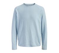 Strickpullover JACK & JONES "JJBREEZE KNIT CREW NECK", Herren, Gr. XS, celestial blau, Strick, Obermaterial: 100% Baumwolle, unifarben, regular fit, Rundhals, Pullover Strickpullover (15515859-XS) cel