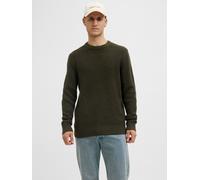 Strickpullover JACK & JONES "JJGLOBAL KNIT CREW NECK", Damen, Gr. L, rosin, Strick, Obermaterial: 67% Polyacryl, 33% Baumwolle, unifarben, regular fit, Rundhals, Pullover Strickpullover (14326000-L) r