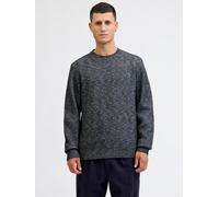Strickpullover JACK & JONES "JPRBLAWILSON KNIT CREW NECK", Herren, Gr. S, night sky detail:melange, Strick, Obermaterial: 64% Polyester, 30% Polyacryl, 6% Wolle, meliert, regular fit, Rundhals, Rippbü