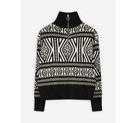 Strickpullover - Jacquard - schwarz XS