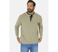 Strickpullover JAN VANDERSTORM "Pullover WOLFHARD", Herren, Gr. 5XL, grün (oliv), Obermaterial: 100% Baumwolle CO., Pullover Strickpullover (60644604-5XL) oliv