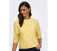 Strickpullover JDY "JDYCHLOE LIFE 3/4 ON PULLOVER KNT NOOS", Damen, Gr. S, sunlight detail:melange, Strick, Obermaterial: 52% Polyester, 36% Polyacryl, 10% Wolle, 2% Elasthan, meliert, normal, Rundhal