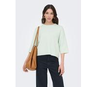 Strickpullover JDY "JDYCHLOE LIFE 3/4 ON PULLOVER KNT NOOS", Damen, Gr. XL, morning mist detail:melange, Strick, Obermaterial: 52% Polyester, 36% Polyacryl, 10% Wolle, 2% Elasthan, meliert, normal, Ru