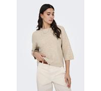 Strickpullover JDY "JDYCHLOE LIFE 3/4 ON PULLOVER KNT NOOS", Damen, Gr. XS, turtledove detail:melange, Strick, Obermaterial: 52% Polyester, 36% Polyacryl, 10% Wolle, 2% Elasthan, meliert, normal, Rund