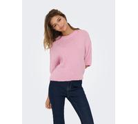 Strickpullover JDY "JDYLINEA S/S PULLOVER O-NECK KNT NOOS", Damen, Gr. XS, fragrant lila, Strick, Obermaterial: 80% Polyacryl, 20% Polyester, unifarben, normal, Rundhals, Rippstrickbündchen, Pullover 