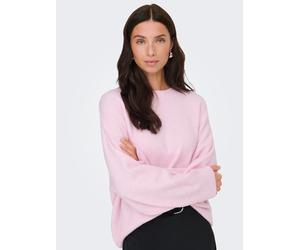 Strickpullover JDY "JDYSONJA L/S O-NECK PULLOVER KNT NOOS", Damen, Gr. M, rosa (pink lady detail:melange), Strick, Obermaterial: 57% Polyester, 26% Polyacryl, 14% Nylon, 3% Elasthan, meliert, normal,