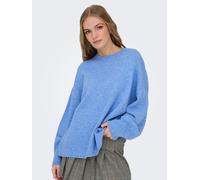 Strickpullover JDY "JDYSONJA L/S O-NECK PULLOVER KNT NOOS", Damen, Gr. S, provence detail:melange, Strick, Obermaterial: 57% Polyester, 26% Polyacryl, 14% Nylon, 3% Elasthan, meliert, normal, Rundhals
