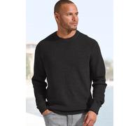 Strickpullover JOHN DEVIN "bis Größe 5XL", Herren, Gr. 3XL (64/66), schwarz (anthra), Strick, Obermaterial: 50% Baumwolle, 50% Polyacryl, regular fit normal, Rundhals, Strickbündchen, Pullover Strickp