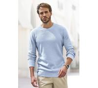 Strickpullover JOHN DEVIN röße 5XL", Herren, Gr. 4XL (68/70), blau (hellblau), Strick, Obermaterial: 50% Baumwolle, 50% Polyacryl, unifarben, regular fit normal, Rundhals, Strickbündchen, Pullov