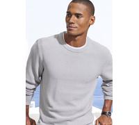 Strickpullover JOHN DEVIN, Herren, Gr. L (52/54), grau (hellgrau), Strick, Obermaterial: 50% Baumwolle, 50% Polyacryl, unifarben, regular fit normal, Rundhals, Strickbündchen, Pullover Strickpullover,