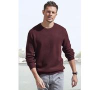 Strickpullover JOHN DEVIN, Herren, Gr. XXL (60/62), rot (dunkelrot), Feinstrick, Obermaterial: 50% Baumwolle, 50% Polyacryl, unifarben, regular fit normal, Rundhals, Strickbündchen, Pullover Strickpul