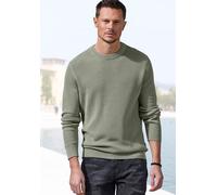 Strickpullover JOHN DEVIN "bis Größe 5XL", Herren, Gr. 3XL (64/66), grün (salbei), Strick, Obermaterial: 50% Baumwolle, 50% Polyacryl, regular fit normal, Rundhals, Strickbündchen, Pullover Strickpull