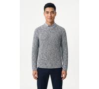 Strickpullover JOOP JEANS "Gadi", Herren, Gr. L, grau (dunkelblau), Strick, Obermaterial: 90% Baumwolle, 10% Polyester, unifarben, regular fit normal, Rundhals, eingesetzt Rippstrickbündchen, Pullover