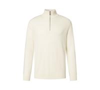 Strickpullover JOOP JEANS "Lauriono", Herren, Gr. L, beige (natural), Strick, Obermaterial: 80% Wolle, 20% Polyamid, unifarben, regular fit normal, Rundhals, eingesetzt Rippstrickbündchen, Pullover, m