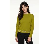 Strickpullover JOOP "Keta", Damen, Gr. 42, grün, Strick, Obermaterial: 78% Viskose, 22% Polyamid, clean, unifarben, regular fit normal, Rundhals, eingesetzt gerader Abschluss, Pullover Strickpullover,