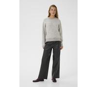 Strickpullover KAFFE "Strickpullover KAbitzy", Damen, Gr. XS, grau (grau m., chalk zig zag), Obermaterial: 35% Polyester PES. 32% Polyacryl PAN. 17% Wolle mw. 12% Nylon NY. 4% Elasthan EL., Pullover S