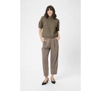 Strickpullover KAFFE "Strickpullover KAcuba", Damen, Gr. M, braun (morel melange), Obermaterial: 47% Polyacryl PAN. 35% Polyester PES. 13% Polyamid PA. 5% Wolle mw., Pullover Strickpullover (22743907-