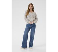 Strickpullover KAFFE "Strickpullover KAeira", Damen, Gr. L, bunt (grau multicolor), Obermaterial: 51% Polyester PES. 39% Polyacryl PAN. 10% Nylon NY., Pullover Strickpullover (72282616-L) grau multico