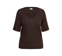 Strickpullover KAFFE CURVE "Damen Strickpullover KCabeline", Damen, Gr. S, braun (coffee bean), Obermaterial: 60% Polyester Pol. recyc.. 40% Viskose CV., Pullover Strickpullover (88652642-S) coffee be