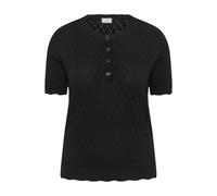 Strickpullover KAFFE CURVE "Damen Strickpullover KCbirthe", Damen, Gr. S, schwarz (schwarz deep cc.), Obermaterial: 60% Polyester Pol. recyc.. 40% Viskose CV., Pullover Strickpullover (21723544-S) sch