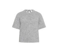 Strickpullover KAFFE CURVE "Damen Strickpullover KCemilia", Damen, Gr. M, grau (grau melange), Obermaterial: 64% Polyester PES. 18% Polyacryl PAN. 10% Wolle mw. 5% Alpaka WP. 3% Elasthan EL., Pullover