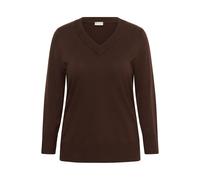 Strickpullover KAFFE CURVE "Damen Strickpullover KCharia", Damen, Gr. L, braun (coffee bean), Obermaterial: 100% Baumwolle CO., Pullover Strickpullover (37565009-L) coffee bean