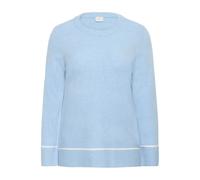 Strickpullover KAFFE CURVE "Damen Strickpullover KCjina", Damen, Gr. S, blau (powder blau melange), Obermaterial: 63% Polyester Pol. recyc.. 15% Wolle mw. 9% Polyacryl PAN. 9% Nylon NY. 4% Elasthan EL