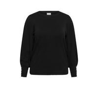 Strickpullover KAFFE CURVE "Damen Strickpullover KClizzy", Damen, Gr. XL, schwarz (schwarz deep), Obermaterial: 80% Viskose LENZING ECOVERO CV LenzEcov. 20% Nylon NY., Pullover Strickpullover (9009784